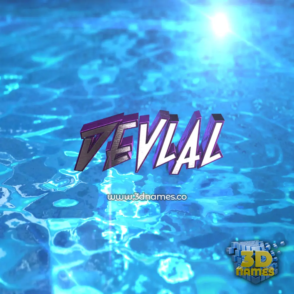 devlal in Water 2015 style - 3D name wallpaper