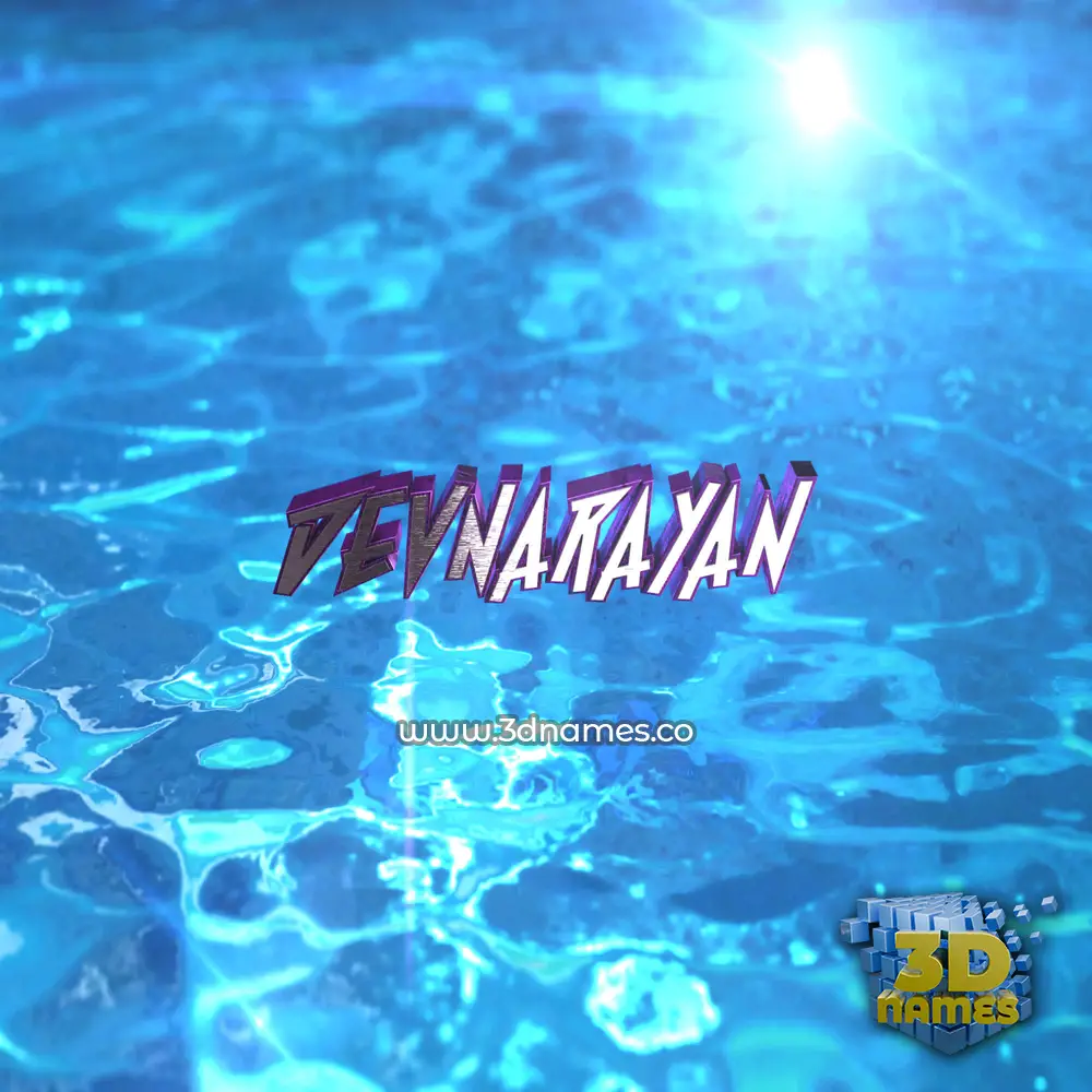 devnarayan in Water 2015 style - 3D name wallpaper