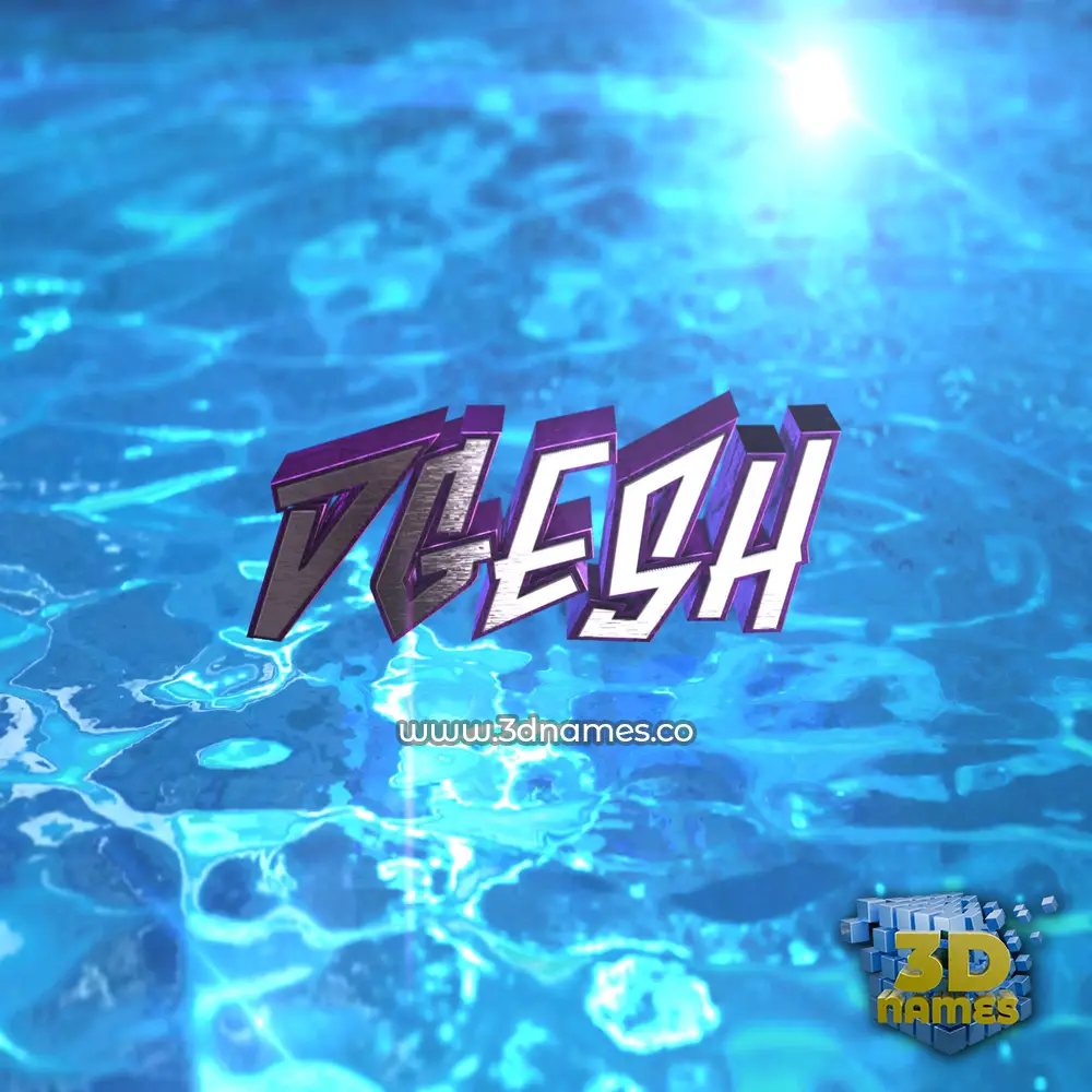 dgesh in Water 2015 style - 3D name wallpaper