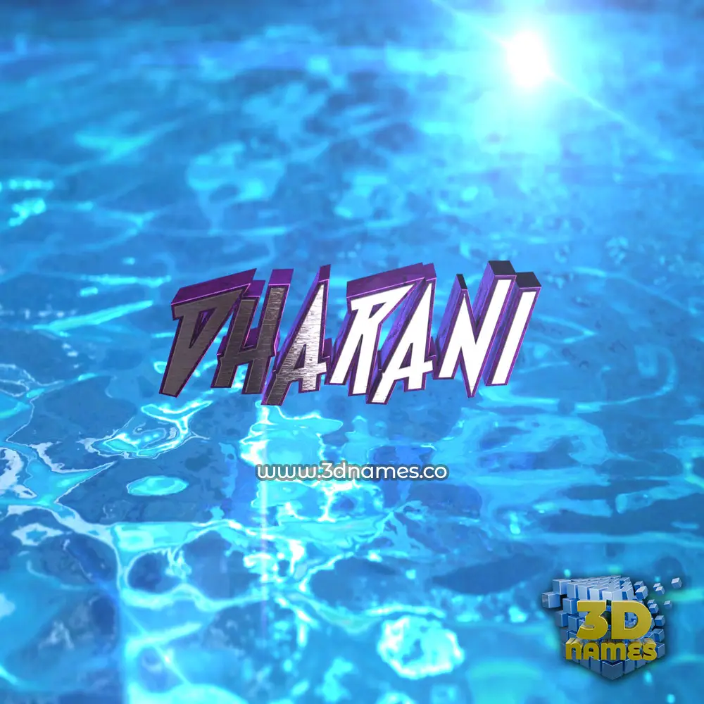 dharani in Water 2015 style - 3D name wallpaper