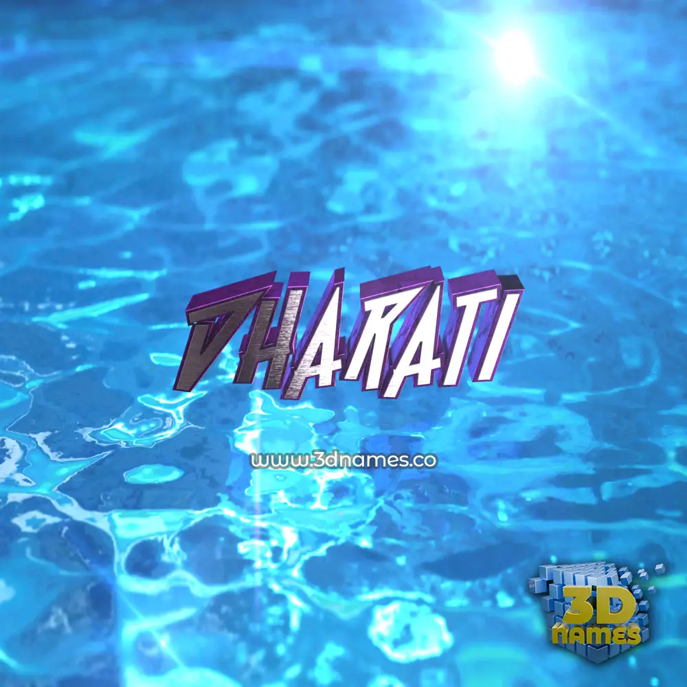 dharati in Water 2015 style - 3D name wallpaper