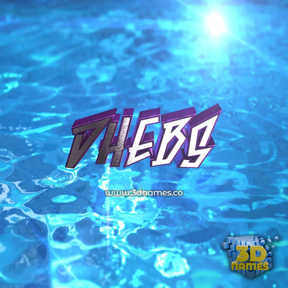 dhebs in Water 2015 style - 3D name wallpaper