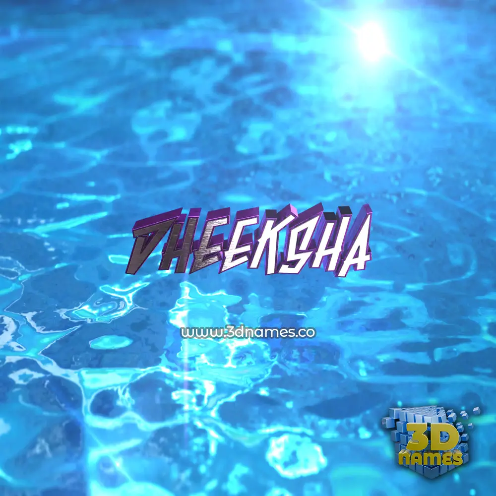 dheeksha in Water 2015 style - 3D name wallpaper