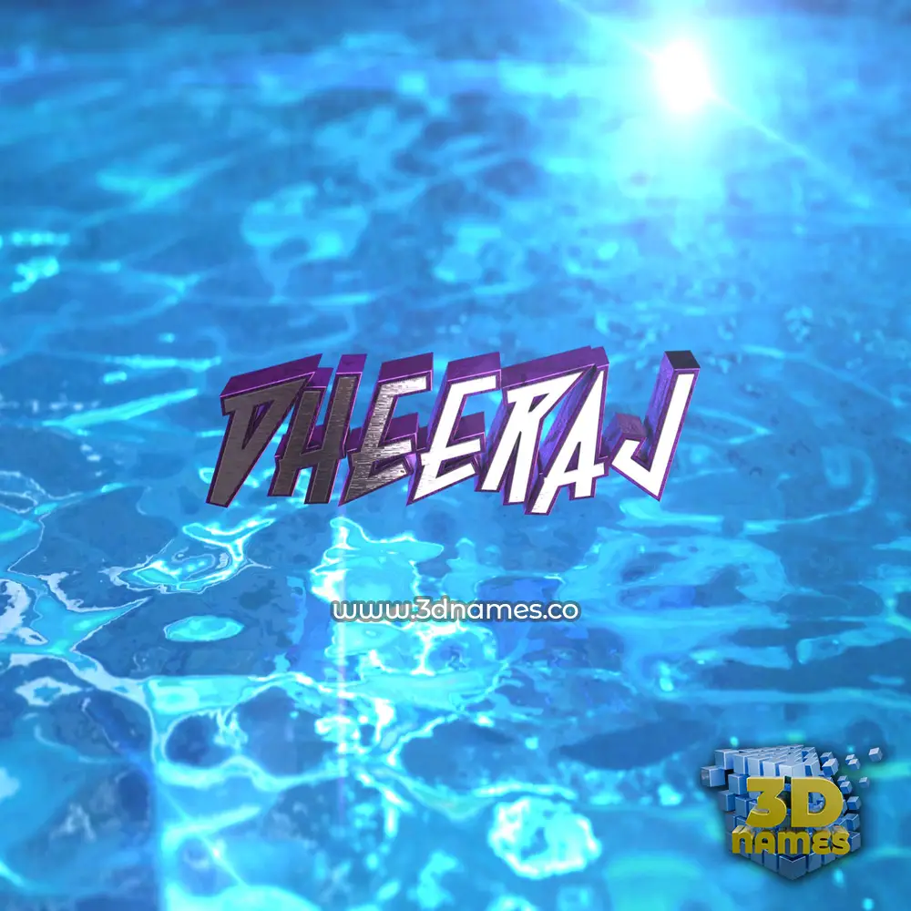 dheeraj in Water 2015 style - 3D name wallpaper