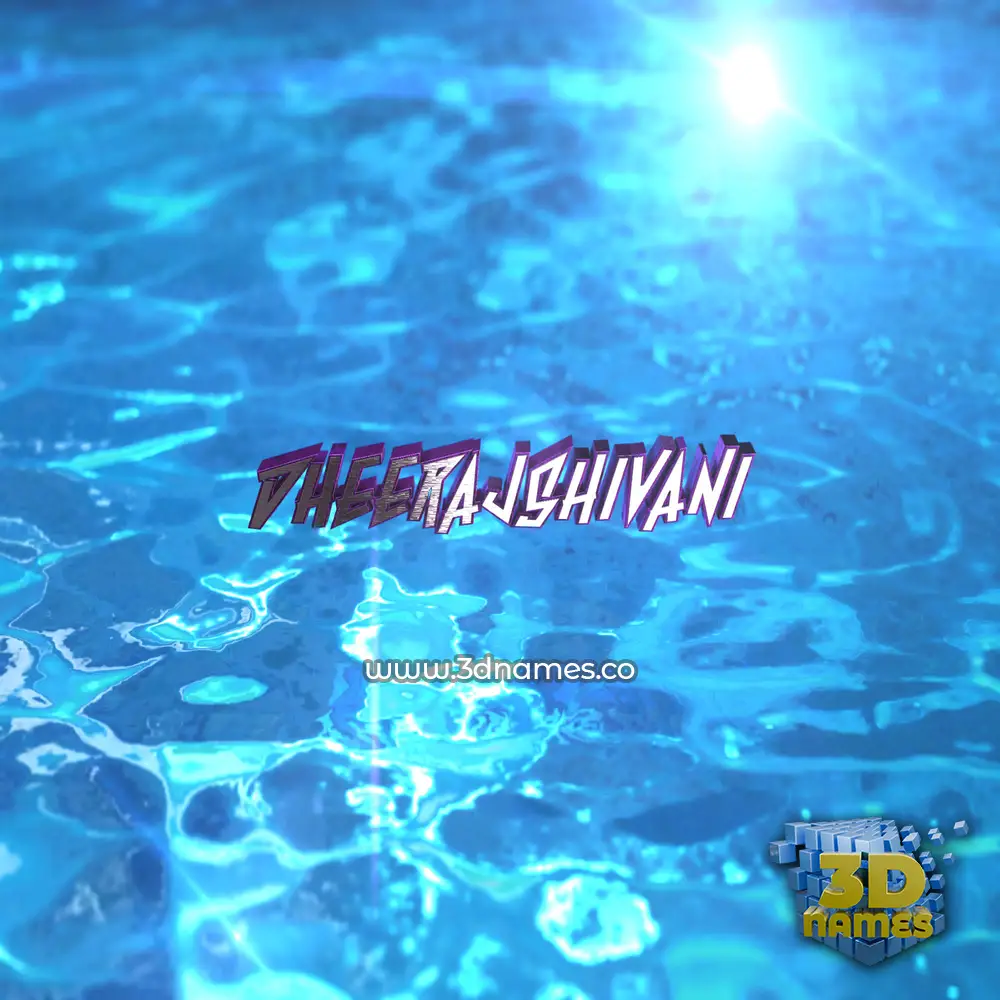 dheerajshivani in Water 2015 style - 3D name wallpaper
