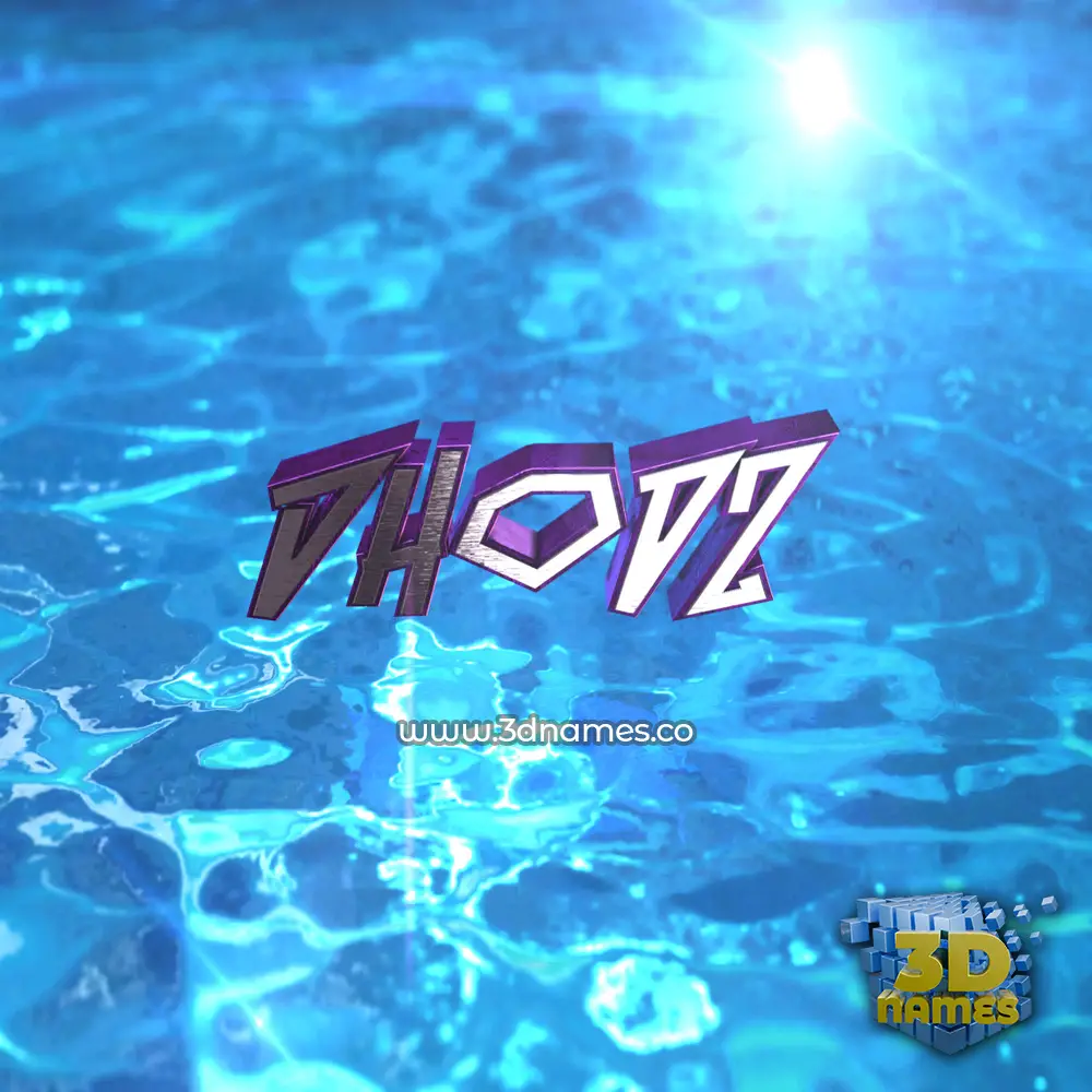 dhodz in Water 2015 style - 3D name wallpaper