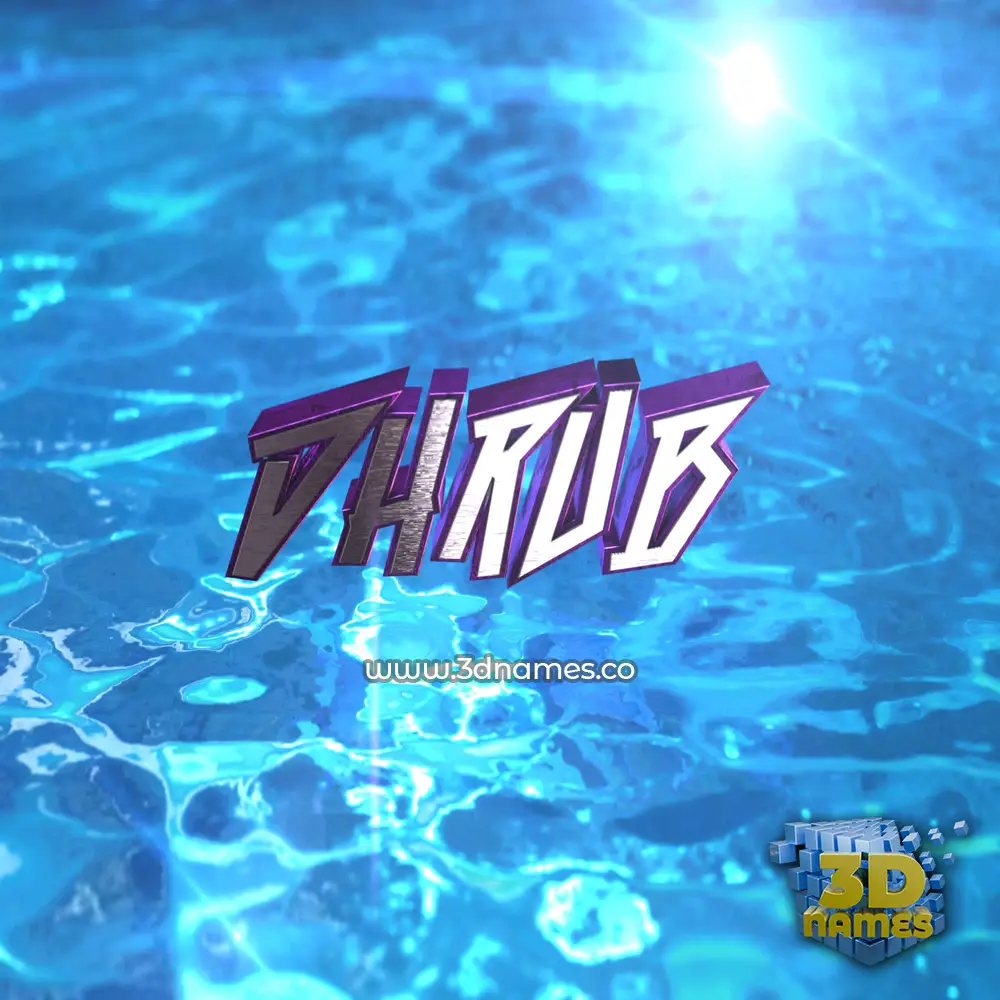 dhrub in Water 2015 style - 3D name wallpaper