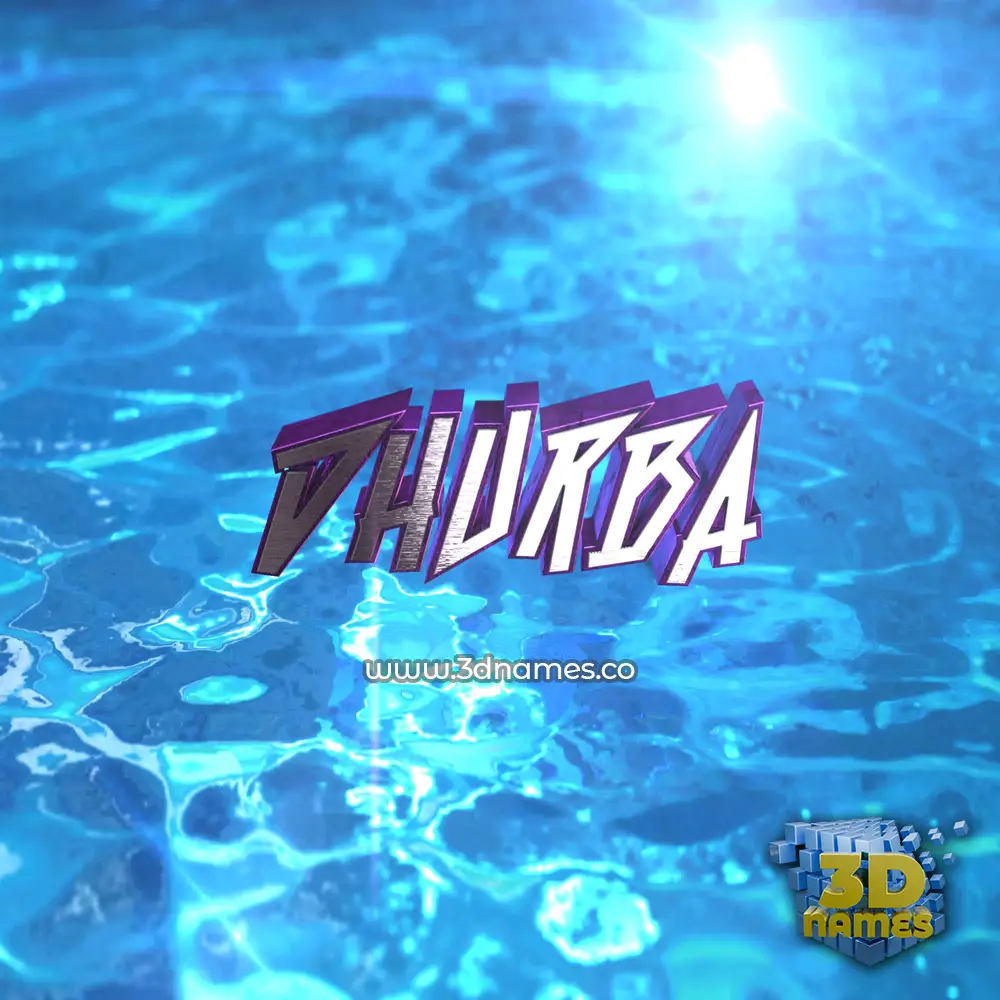 dhurba in Water 2015 style - 3D name wallpaper