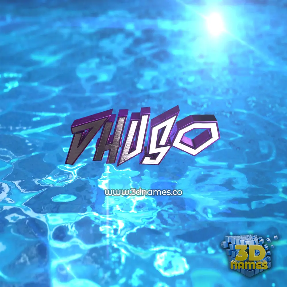 dhuso in Water 2015 style - 3D name wallpaper