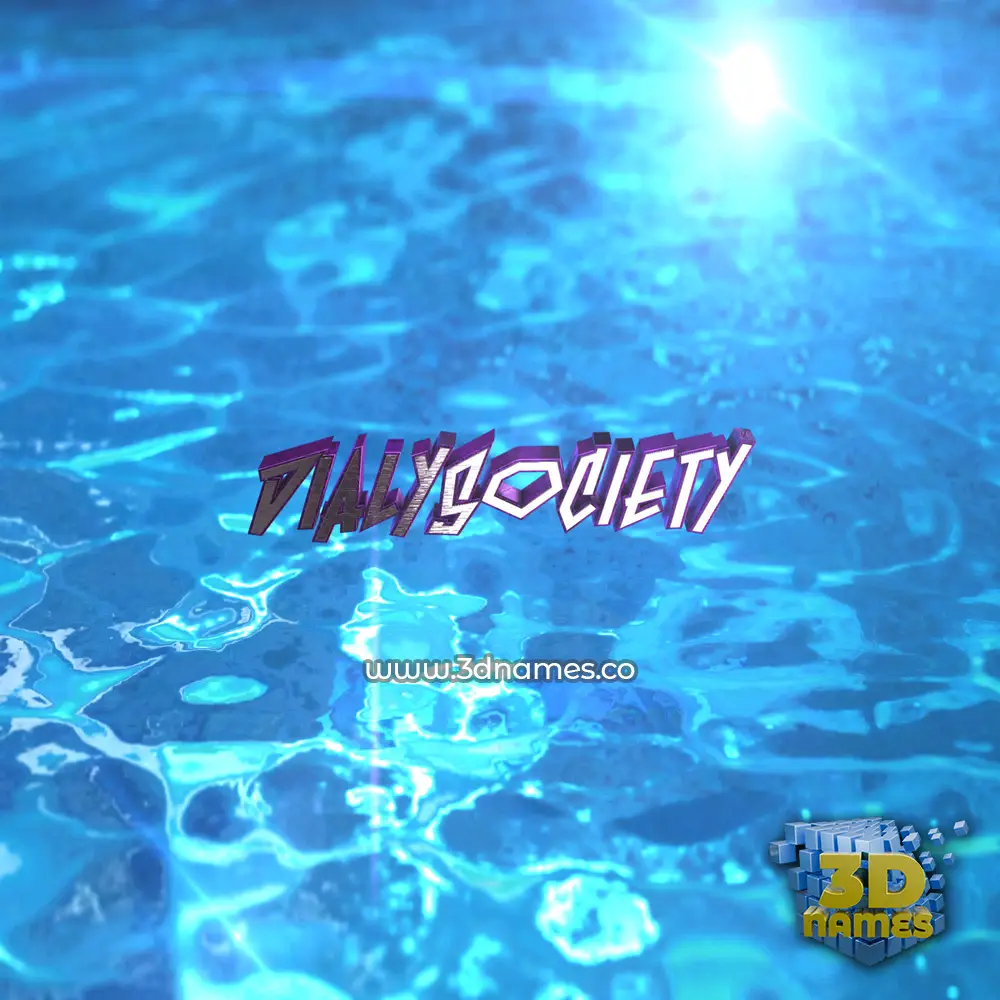 dialysociety in Water 2015 style - 3D name wallpaper
