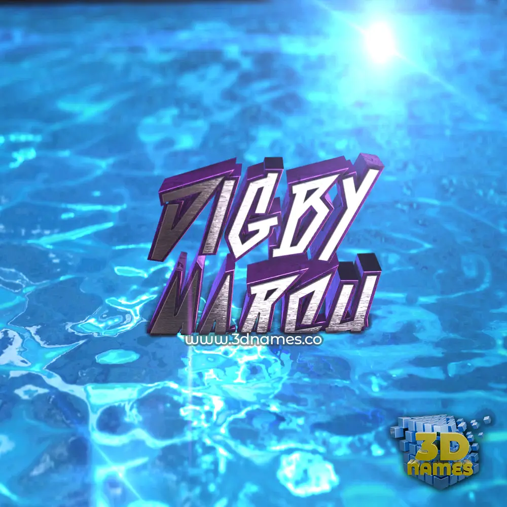 digby marsh in Water 2015 style - 3D name wallpaper