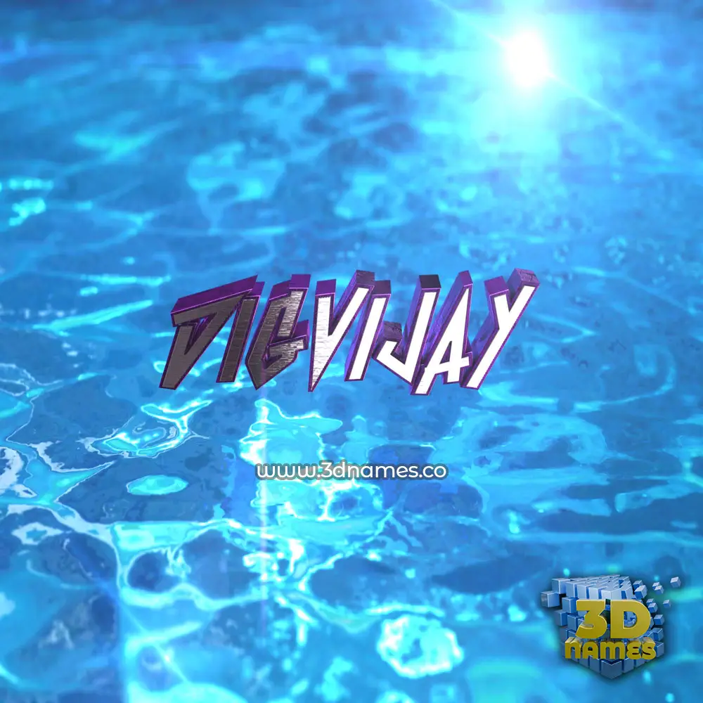 digvijay in Water 2015 style - 3D name wallpaper