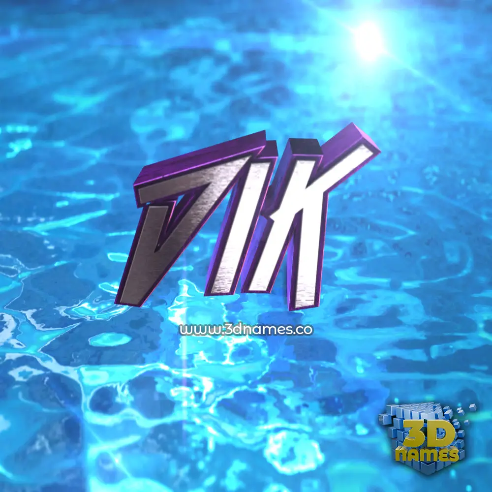 dik in Water 2015 style - 3D name wallpaper