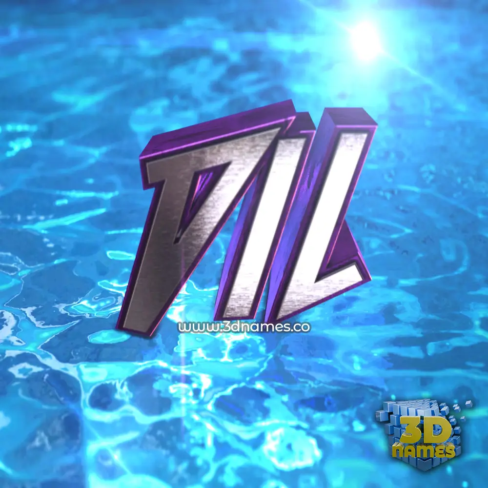 dil in Water 2015 style - 3D name wallpaper