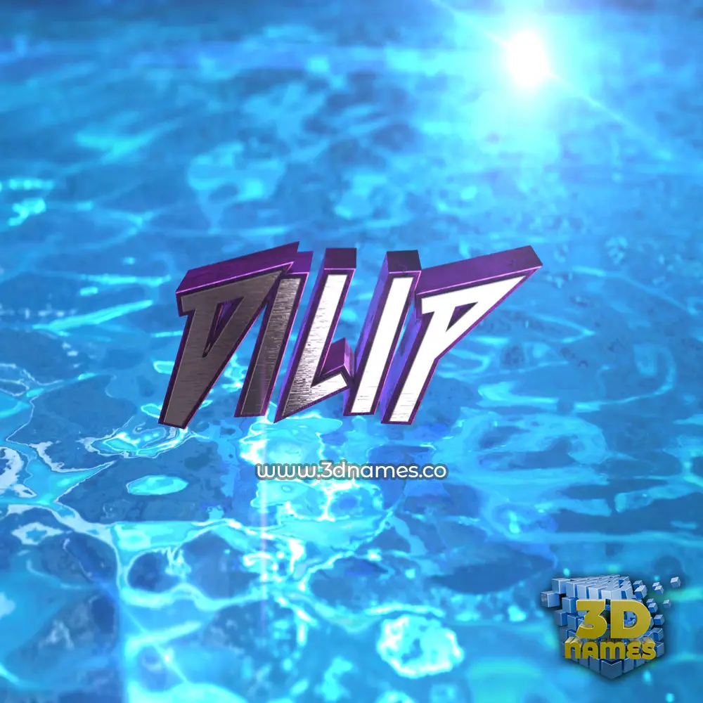 dilip in Water 2015 style - 3D name wallpaper
