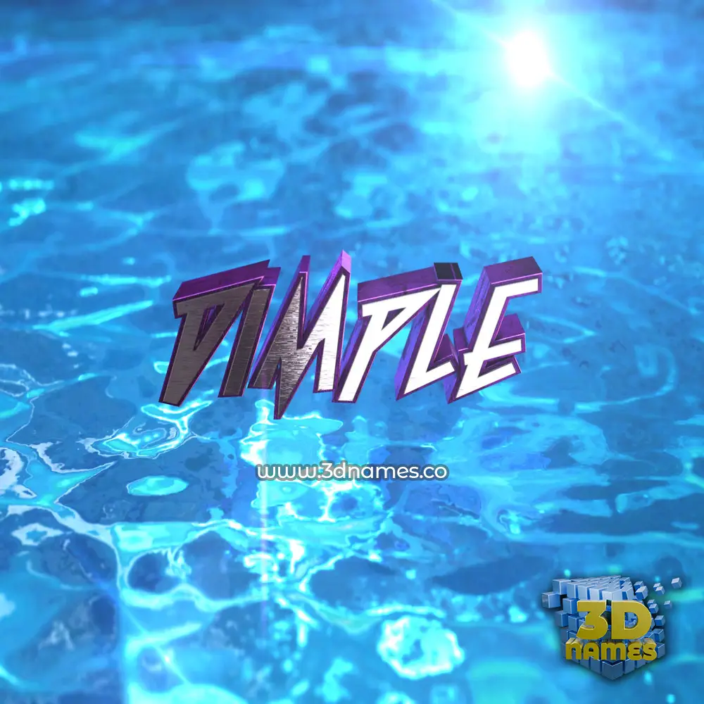 dimple in Water 2015 style - 3D name wallpaper