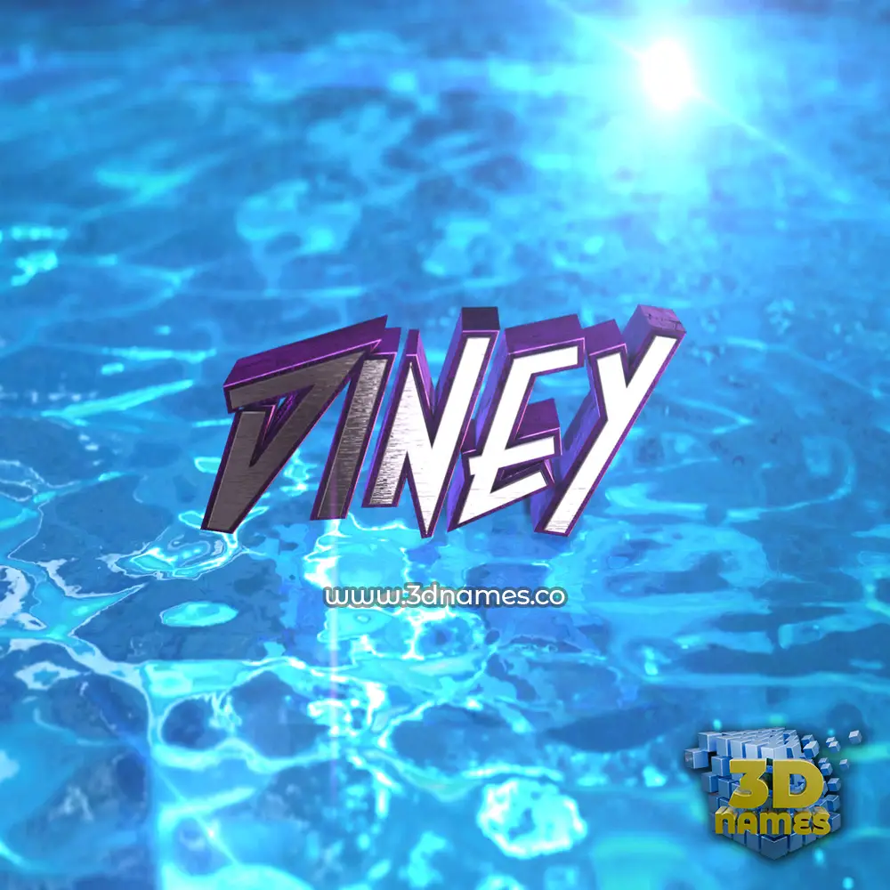 diney in Water 2015 style - 3D name wallpaper