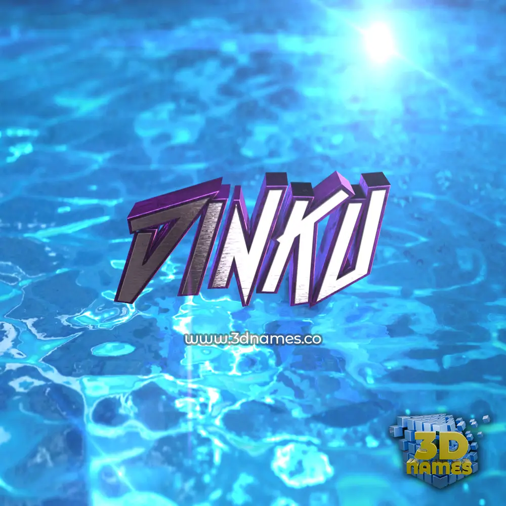 dinku in Water 2015 style - 3D name wallpaper
