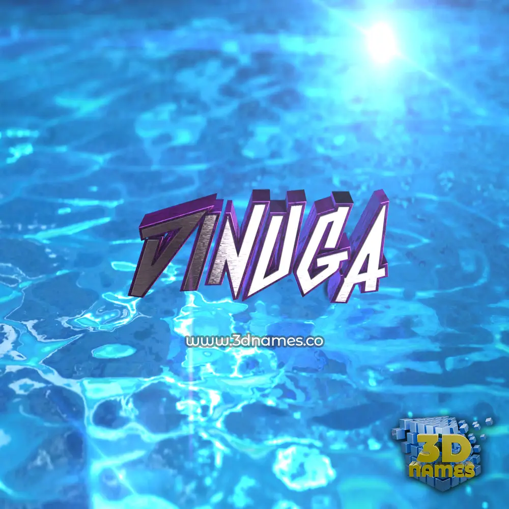 dinuga in Water 2015 style - 3D name wallpaper