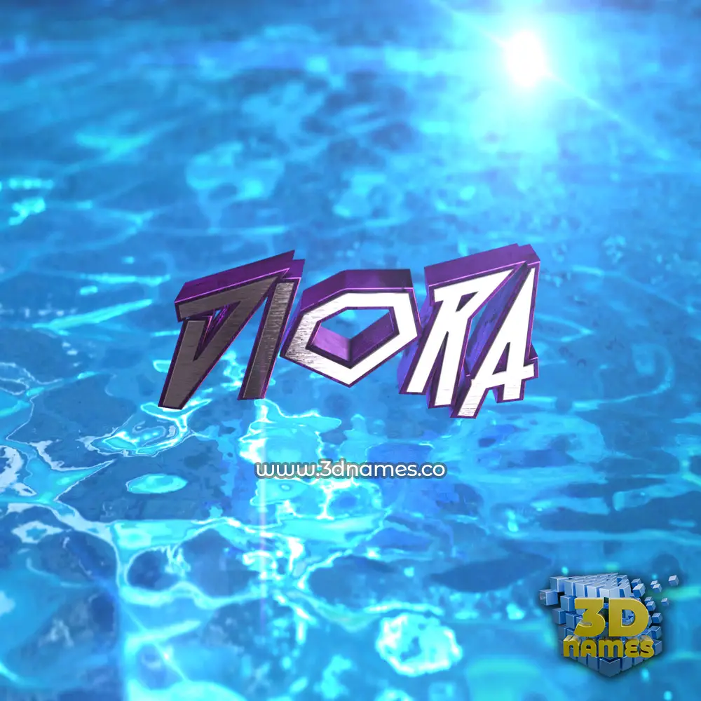 diora in Water 2015 style - 3D name wallpaper