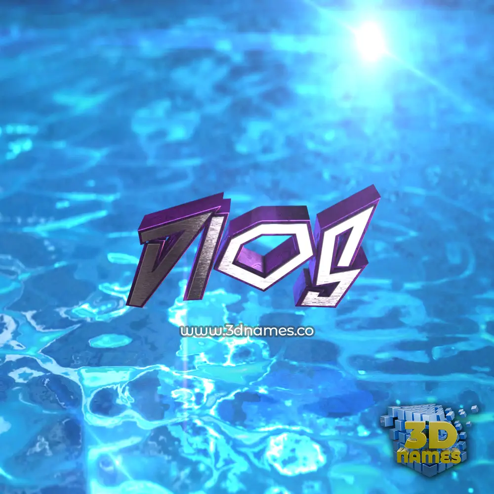 dios in Water 2015 style - 3D name wallpaper