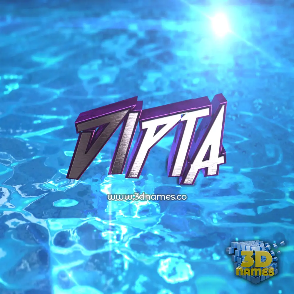 dipta in Water 2015 style - 3D name wallpaper