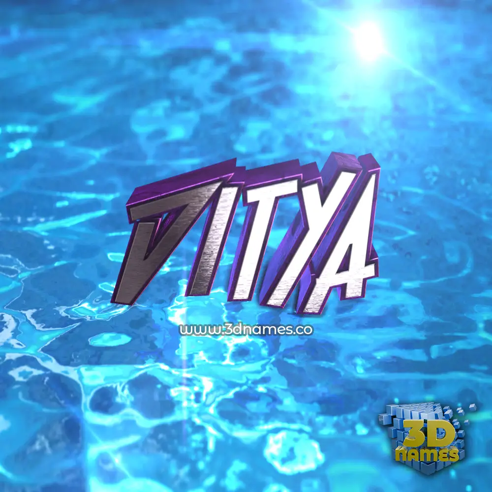 ditya in Water 2015 style - 3D name wallpaper
