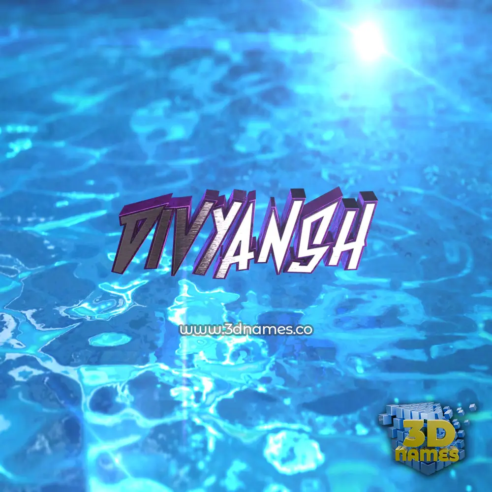 divyansh in Water 2015 style - 3D name wallpaper