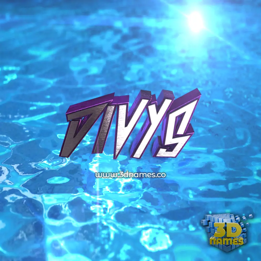 divys in Water 2015 style - 3D name wallpaper