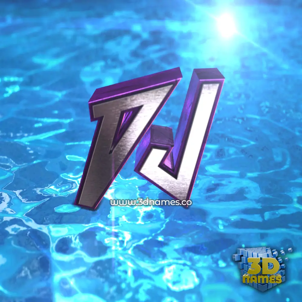 dj in Water 2015 style - 3D name wallpaper