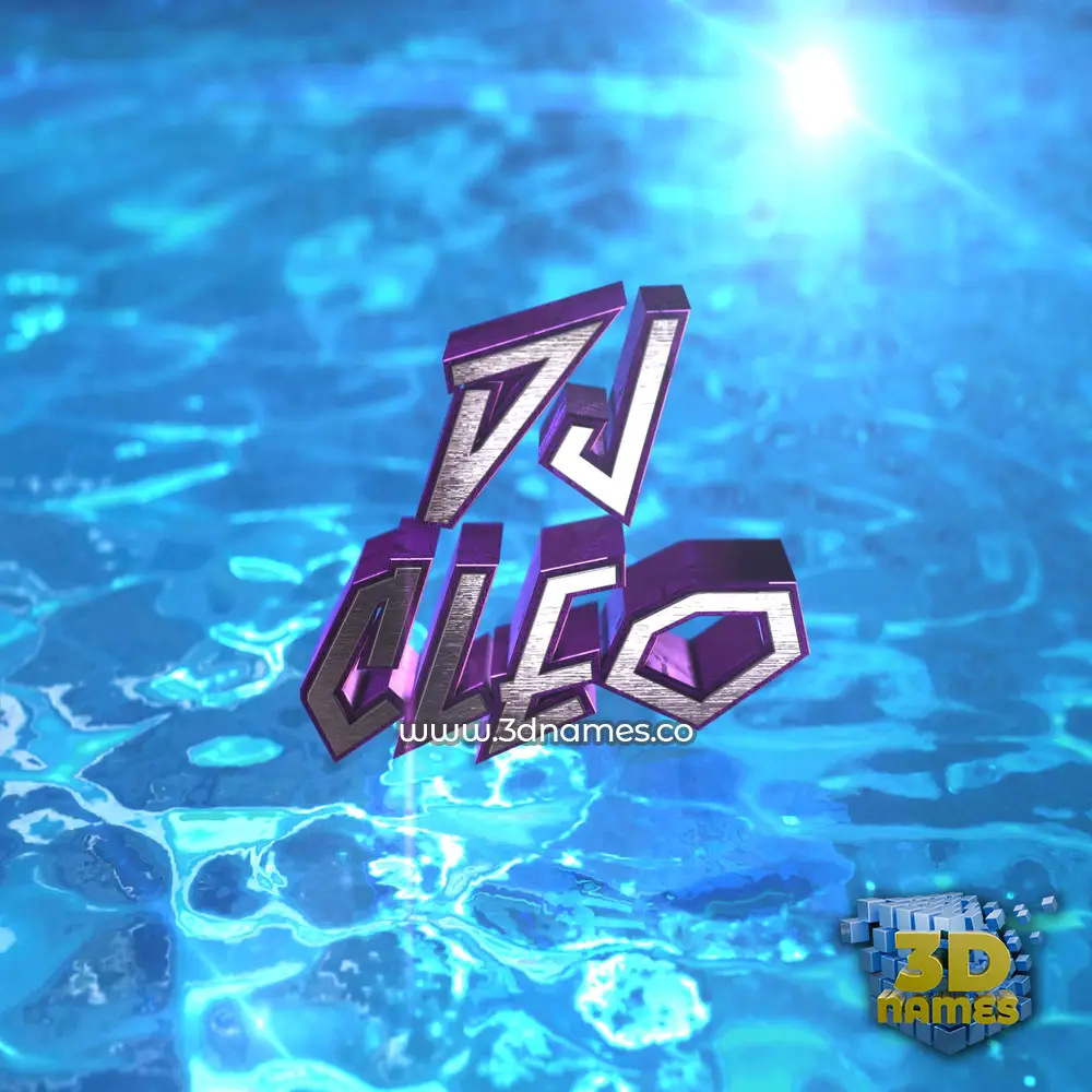 dj cleo in Water 2015 style - 3D name wallpaper