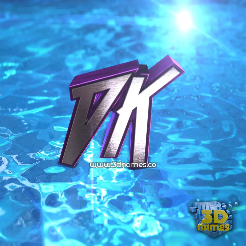 dk in Water 2015 style - 3D name wallpaper