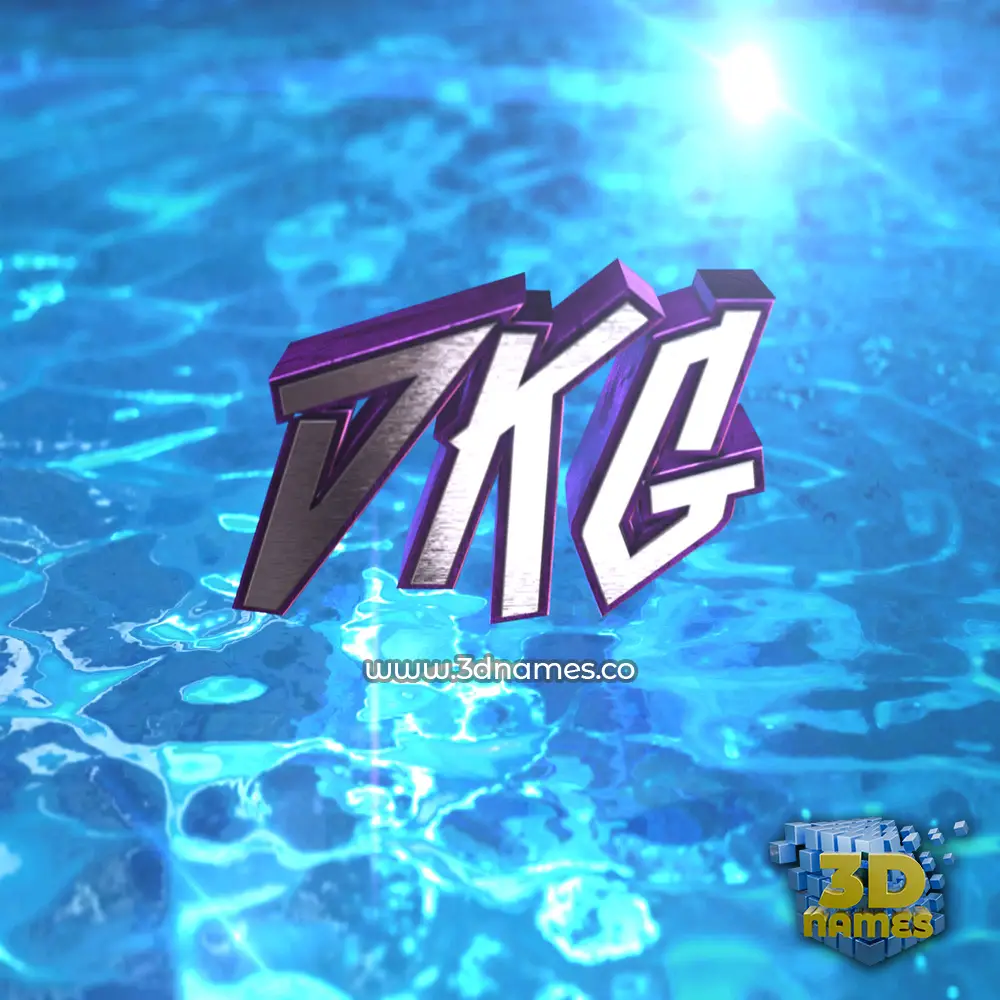 dkg in Water 2015 style - 3D name wallpaper