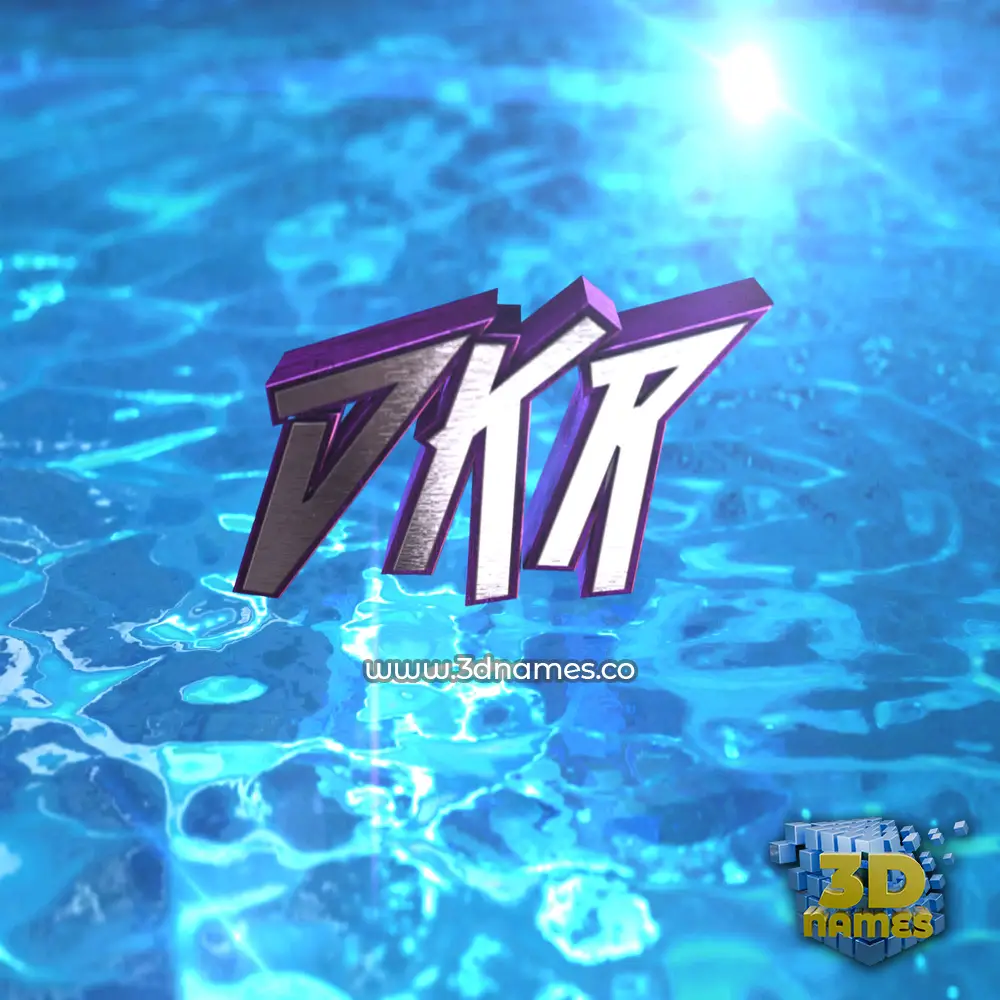 dkr in Water 2015 style - 3D name wallpaper