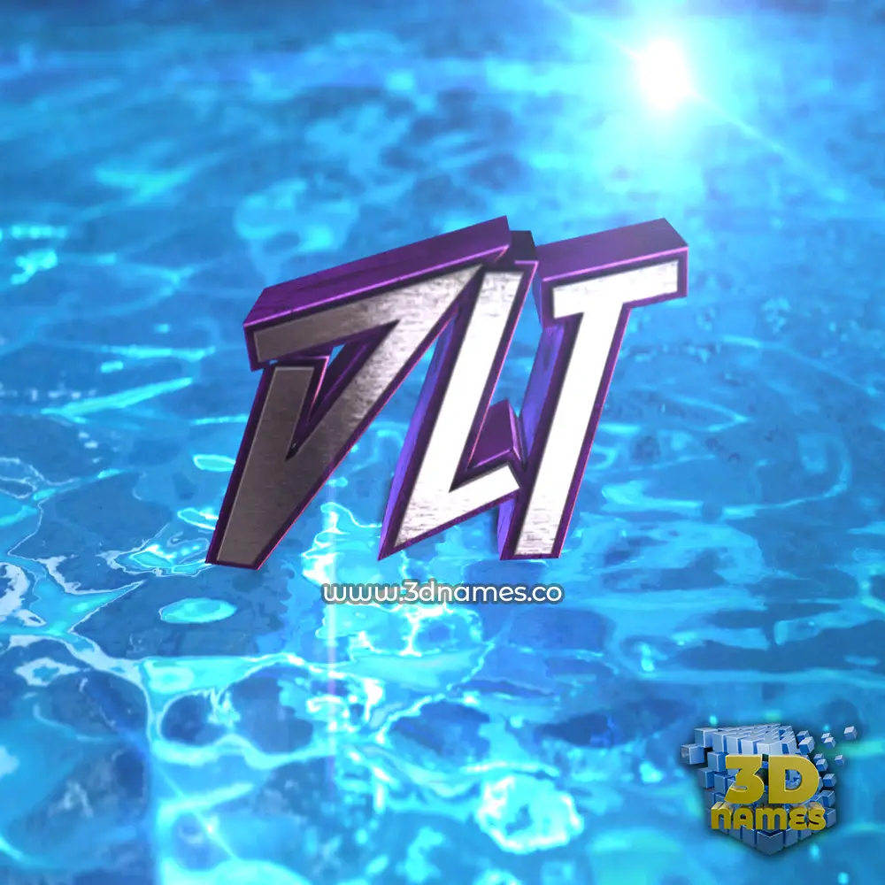 dlt in Water 2015 style - 3D name wallpaper