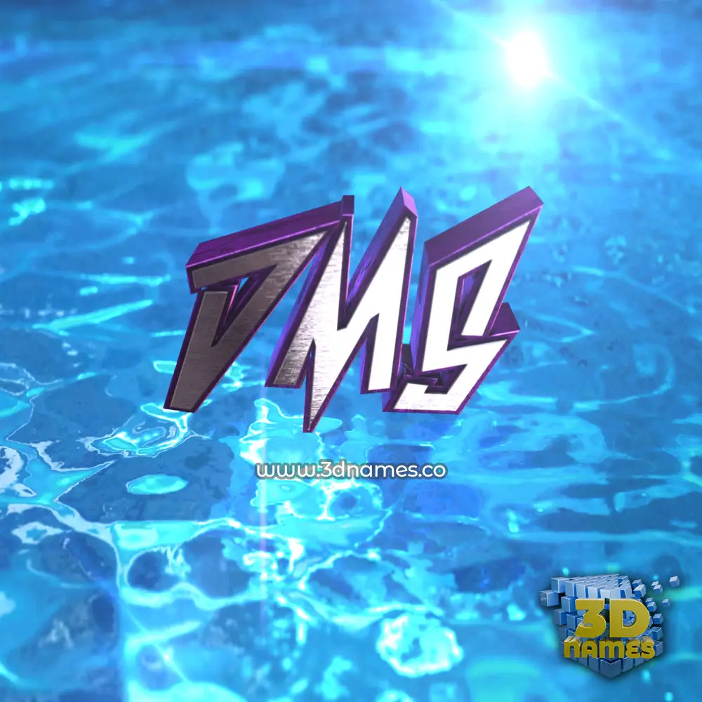 dms in Water 2015 style - 3D name wallpaper