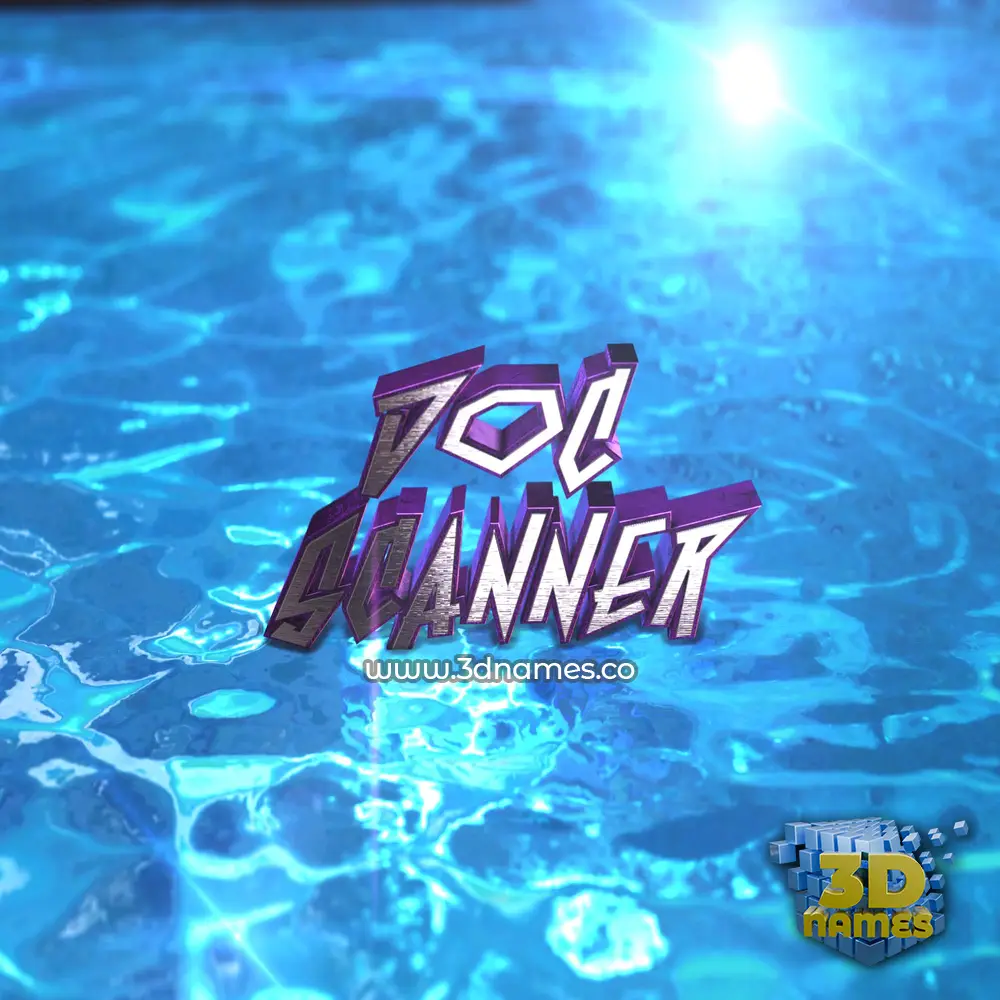 doc scanner in Water 2015 style - 3D name wallpaper