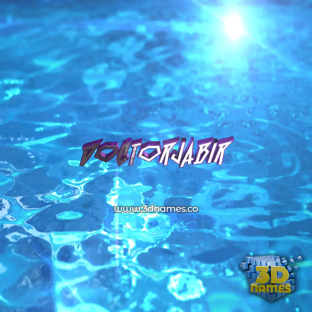 doctorjabir in Water 2015 style - 3D name wallpaper