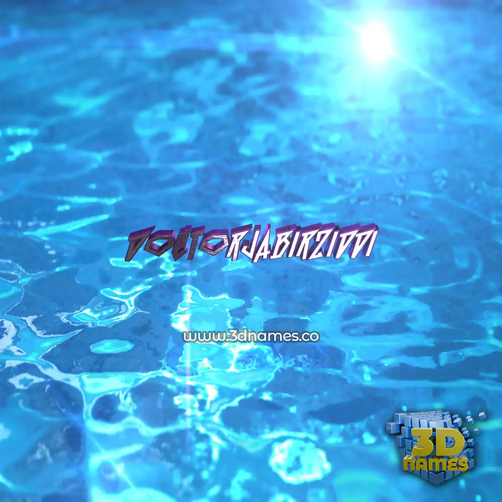 doctorjabirziddi in Water 2015 style - 3D name wallpaper