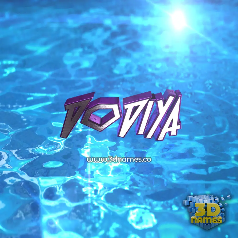 dodiya in Water 2015 style - 3D name wallpaper