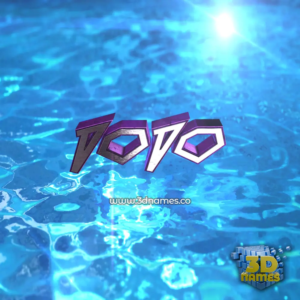 dodo in Water 2015 style - 3D name wallpaper