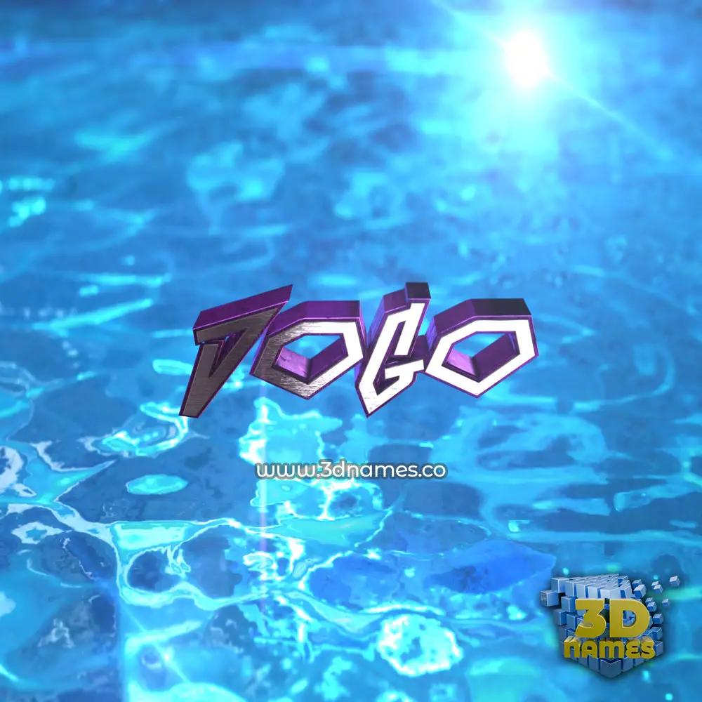 dogo in Water 2015 style - 3D name wallpaper