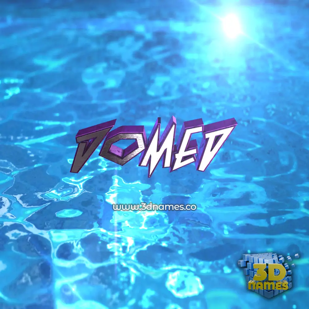 domed in Water 2015 style - 3D name wallpaper