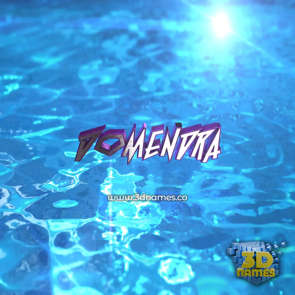domendra in Water 2015 style - 3D name wallpaper