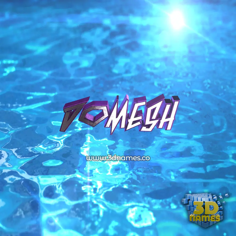 domesh in Water 2015 style - 3D name wallpaper
