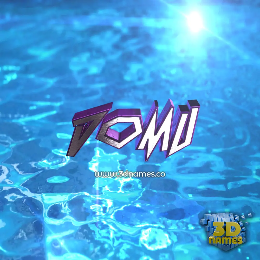 domu in Water 2015 style - 3D name wallpaper