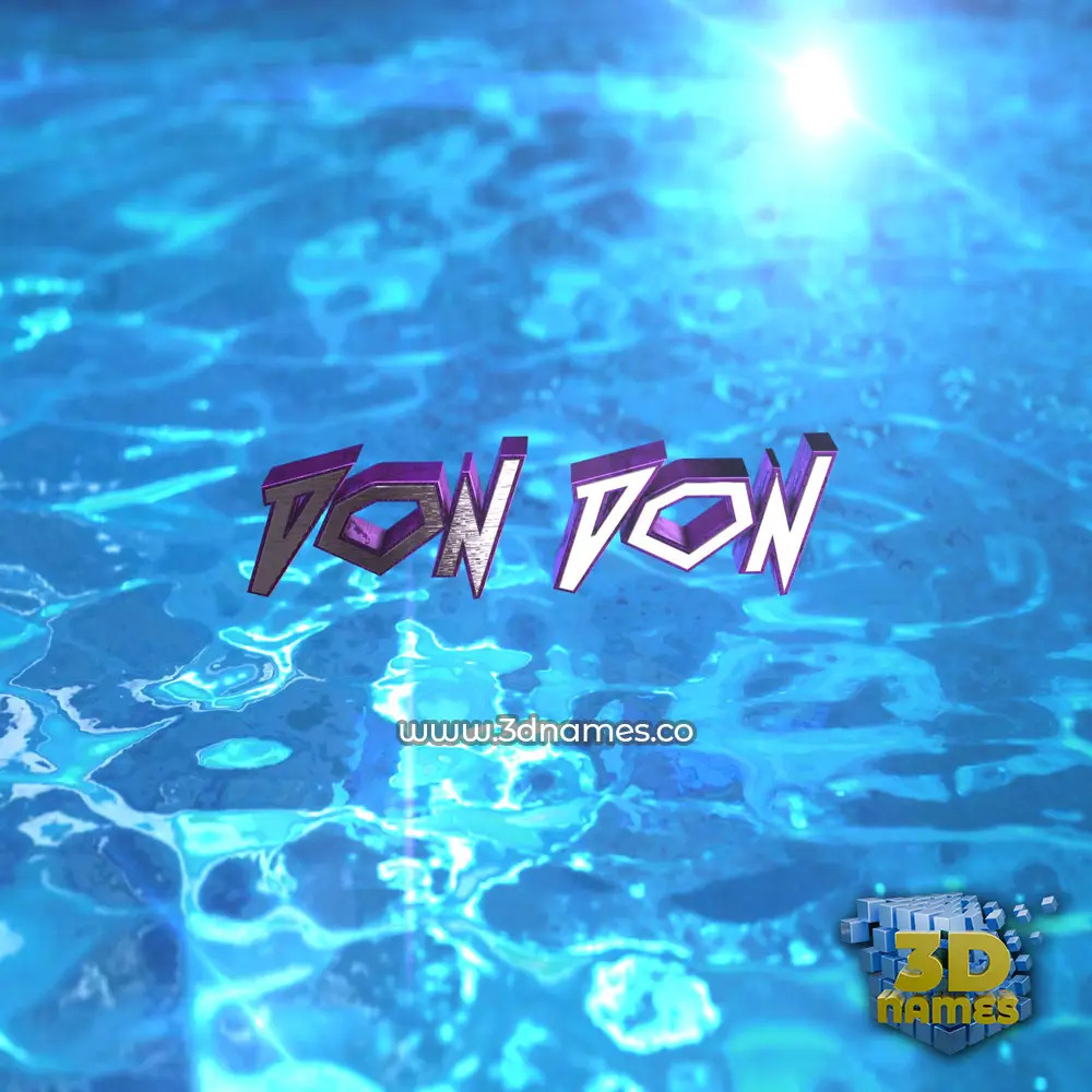 don don in Water 2015 style - 3D name wallpaper