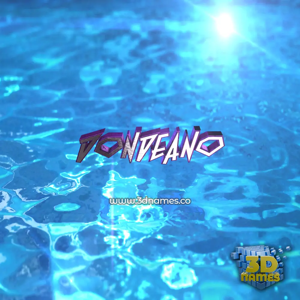 dondeano in Water 2015 style - 3D name wallpaper