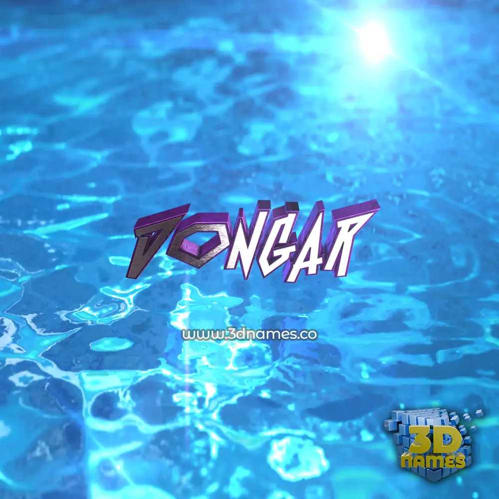 dongar in Water 2015 style - 3D name wallpaper