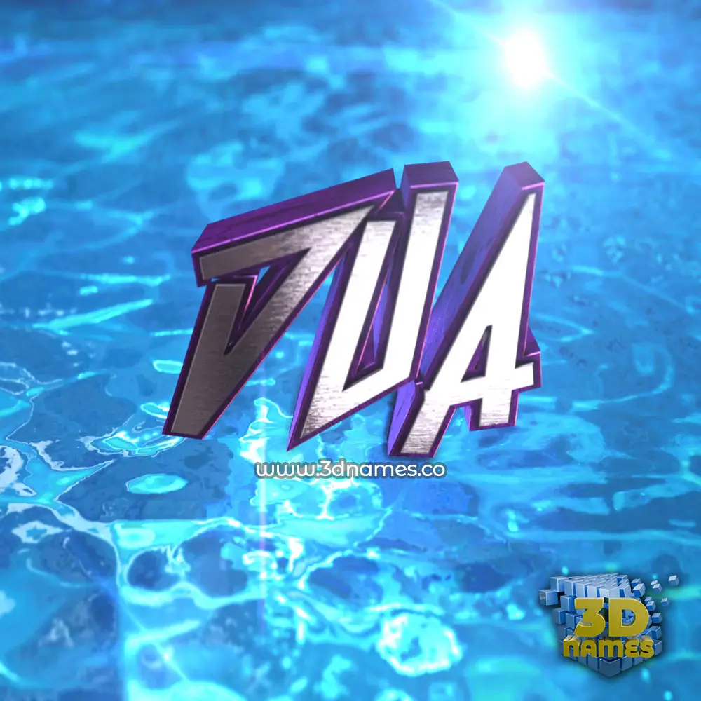 dua in Water 2015 style - 3D name wallpaper